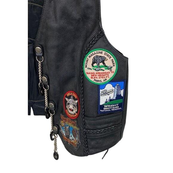 Vintage Harley HOG Life Member Leather Vest Size M – First Classic - Picture 4 of 8